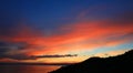 Sunset light over Lake Geneva, Switzerland, Europe Royalty Free Stock Photo